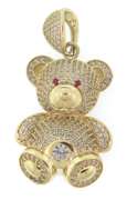 Cute 14kt Yellow Gold Teddy Bear Pendant