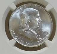 1960-D Sil Franklin Hf NGC MS-64 near GEM