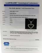 Dazzling Platinum Diamond Heart Shaped Pendant on Chain