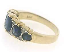 Vintage 14kt YG Sapphire and Diamond Ring