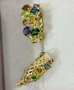 14kt Gold & Sapphire Earrings