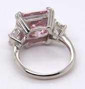 Pink and White Cubic Zircoani Ring