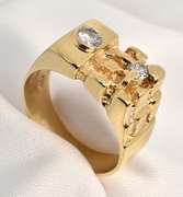 Lovely Men's Nugget & Diamond Ring