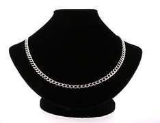Shiny Sterling Silver Curb Chain Necklace