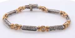 Two Tone 1+ctw Diamond Bracelet