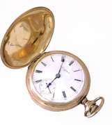 Rare Elgin 18-S pocket watch Circa 1900 17 jewels with 3 case covers made in the USA - Working!