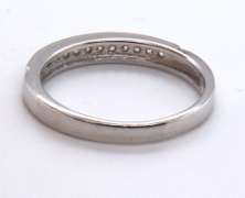 Sterling Silver Anniversary Band Ring with Channel Set Cubic Zirconia