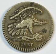 Scarce 1837 Feuchtwanger One Cent Hard Times Token