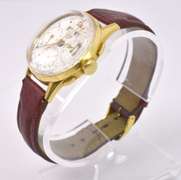 Vintage Heuer Cronograph Mechanical Wind Watch in 18K Yellow Gold