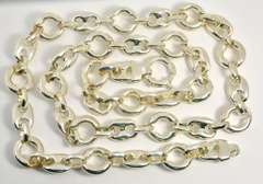 Bold, Wide, and Long Sterling Necklace