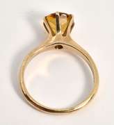 Vintage Citrine Solitaire Ring