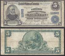 Scarce $5 1902 ND Marine City Liberty NB CH 11260