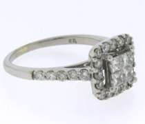 Stunning 14kt WG Diamond Invisible Set Halo Ring
