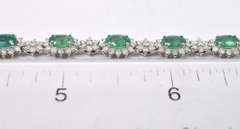 Classic Emerald & Diamond Necklace, 14KT
