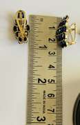 5.0 Carat Blue Sapphire Earrings in 14kt Gold