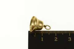 14K Yellow Gold 3D Wedding School Bell Articulated Charm/Pendant