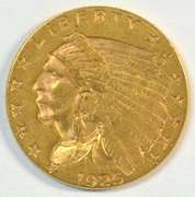 BU 1925-D US $2.50 Indian Gold Piece. Nice
