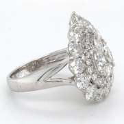 Enormous 18k Stamped White Gold Diamond Ring