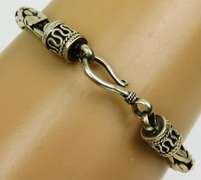 Sterling Silver Byzantine Bracelet, 8 Inches
