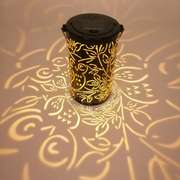 Solar Power LED Hanging Lantern Lights Metal Garden