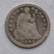 1849 O Seated Half Dime