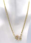 Adorable Elephant Pendant Necklace in 14kt Yellow Gold