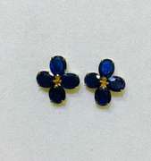 14kt Gold Blue Sapphire Earrings