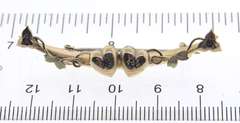 Antique English Lovers Brooch w Rubies and Diamonds
