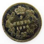 Rare 1899 5 Cent Canada Coin