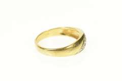 10K Yellow Gold Classic Diamond Striped Men's Wedding Ring