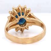 Charming Sapphire and Diamond Cocktail Ring
