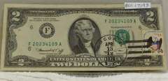 1976 $2 Fed Res Note Postal Cert, First Day Issue