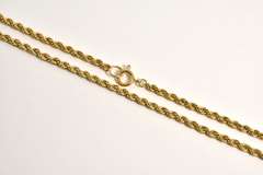 Useful Yellow Gold Rope Necklace