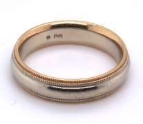 MENS 14 KT WHITE GOLD WEDDING BAND