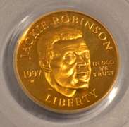 1997 W $ 5 Jackie Robinson Proof 69 D Cameo  US Gold Coin