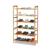 Bamboo Shoe Rack 6 Tier Natural Wooden Rack
