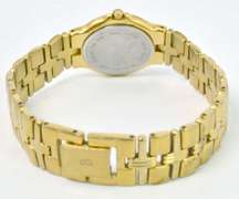 Bulova Gold Tone Diamond Accented Watch. Pre-Owned.