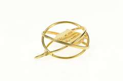 14K Yellow Gold See Speak Hear No Evil Monkey Medallion Charm/Pendant