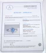 Stunning Aquamarine and Diamond Ring in 18K White Gold Lady's Ring.