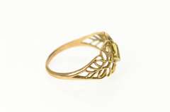 14K Yellow Gold Victorian 3.9mm Square Princess Filigree Setting Ring