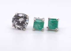 Sterling Silver gemstone Stud Earrings