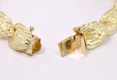 Beautiful Fancy Link Ladies Bracelet in 14K Yellow Gold