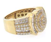 Excellent Men's 14kt Yellow Gold Diamond Ring