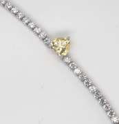 Sterling Silver Heart Shaped Tennis Necklace