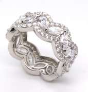 White Cubic Zirconia Sterling Silver Ring