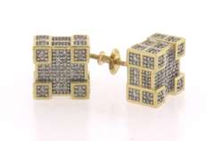 Boxy 10kt Diamond Earrings