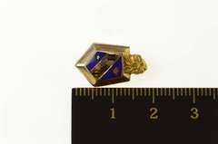 10K Yellow Gold Pi Lambda Phi Art Deco Enamel Fraternity Pin/Brooch