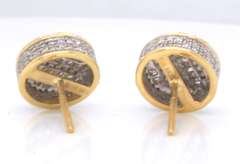 Stunning Diamond Yellow Gold Stud Earrings