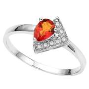 1/3 CARAT AZOTIC GEMSTONE & DIAMOND 925 STERLING SILVER RING