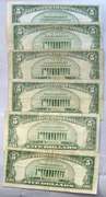 2 Each 1934 A C D Series $5 Silver Certificates